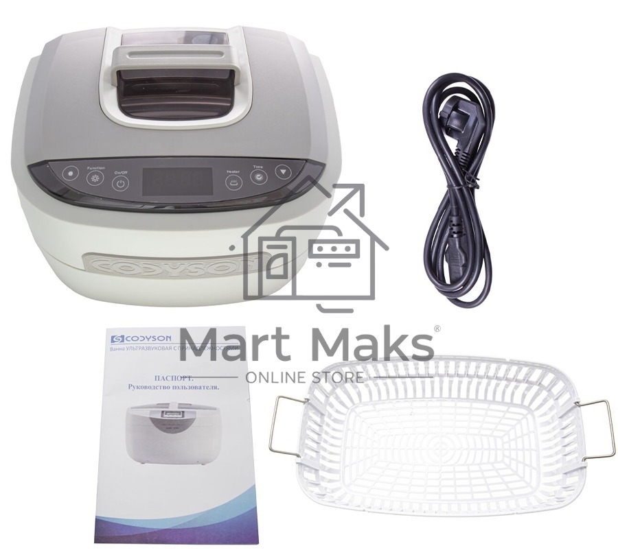 Ультразвуковая ванна Codyson CD-4821 белый/серый, 2.5 л, 170 Вт