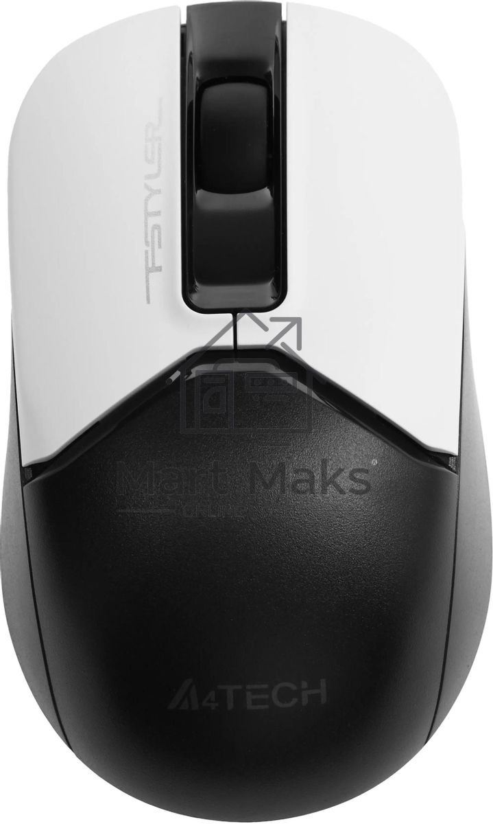 Мышь беспроводная A4Tech Fstyler FB12 белый/черный, 1200 dpi, радиоканал, Bluetooth, USB, кнопки - 3