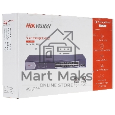 Коммутатор Hikvision DS-3E1526P-SI, 24×1 Гбит/с PoE+ + 2×1 Гбит/с SFP, настраиваемый