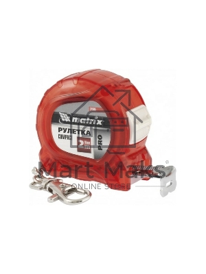 Рулетка Compact, 2 м x 16 мм, компактный размер, карабин-держатель, PRO Matrix