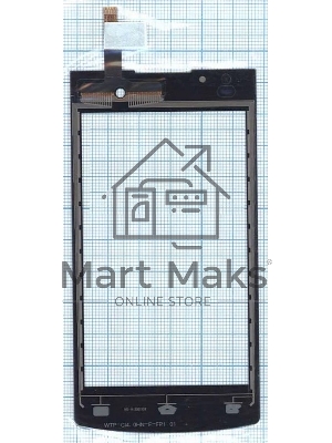 Сенсорное стекло (тачскрин) для Philips S301, черное