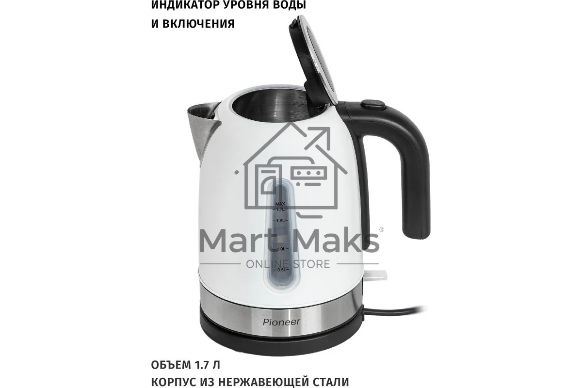 Чайник Pioneer KE556M белый