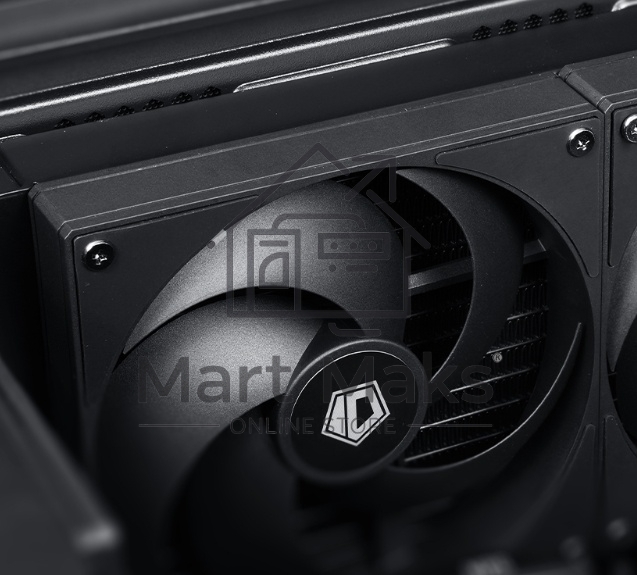 Вентилятор для корпуса ID-Cooling AS-120-K черный, 120 мм, 2000 об/мин, 27.2 дБ, 4 pin