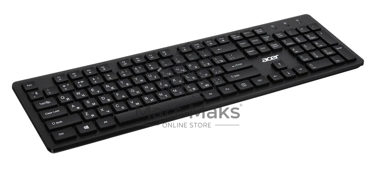 Клавиатура Acer OKW020 проводная, USB, черный