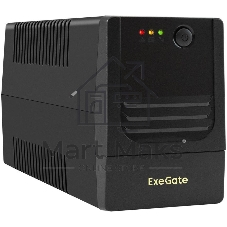Источник бесперебойного питания ExeGate Power NB-650.LED.AVR.4C13.USB / 650 ВА / 390 Вт / 4 x IEC 320 C13