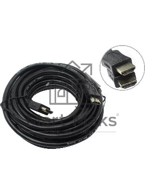 Кабель HDMI C-HM-HM-7.5M Wize, 7.5 м, v.2.0, 19M/19M, позол.разъемы, экран, черный, пакет