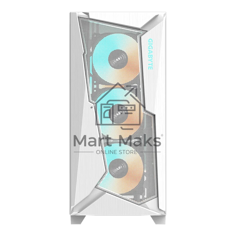 Компьютерный корпус Gigabyte C301 Glass White MidTower, ATX, USB-C x1, USB3.0 x2, Audio I/O, GPU:400mm, Black, TG