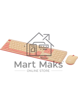 Комплект клавиатура + мышь Acer OCC205 беспроводной USB, 1200 dpi, розовый/бежевый