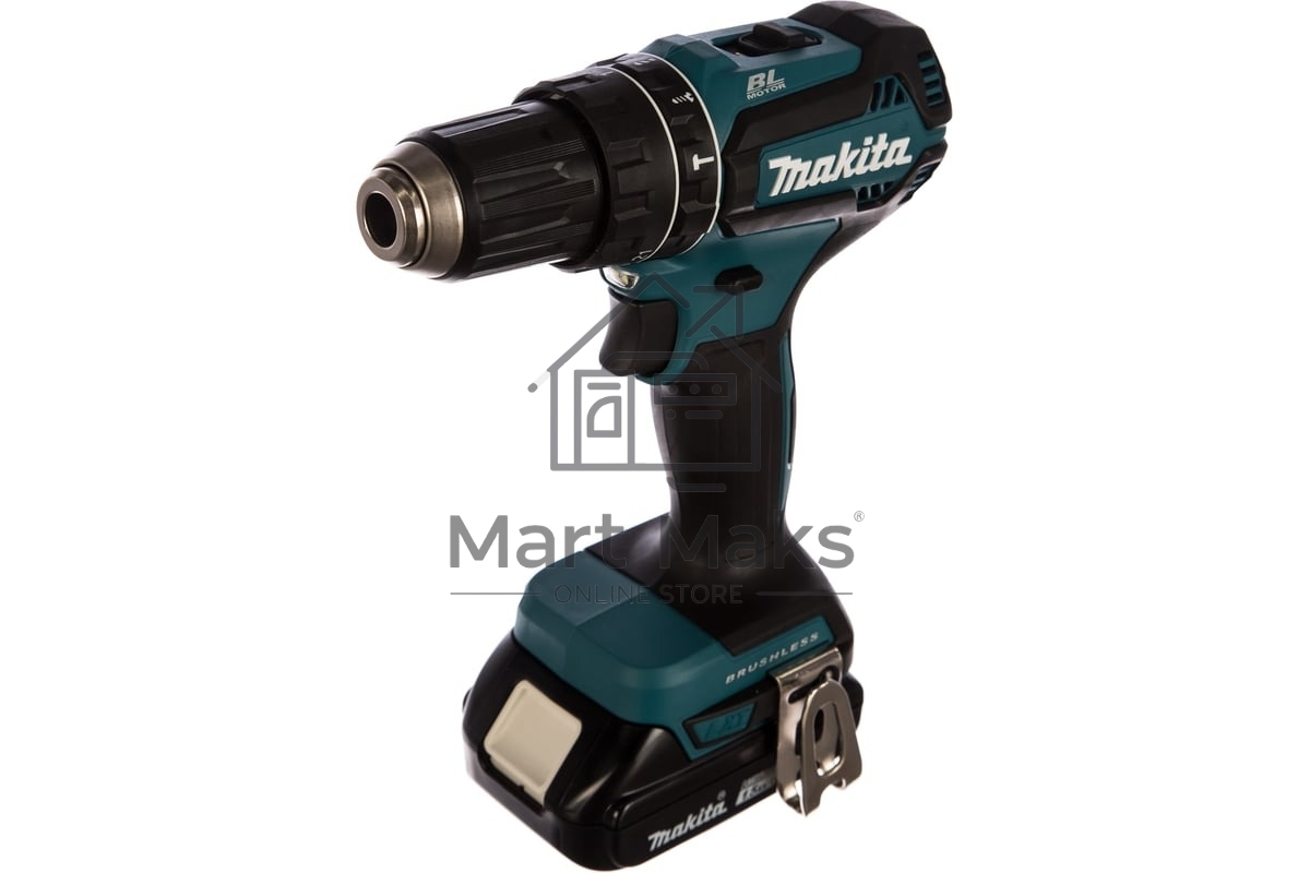 Аккумуляторная дрель-шуруповерт Makita DHP485SYE б\щет, 18В, 2х1.5 АчLi-ion, БЗП-13мм,0-500\1900об\м, 50\25Нм