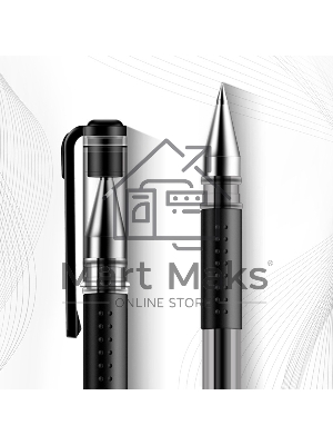 Набор ручек гелевых Deli 6619-BK прозрачный/черный, черные чернила, блистер (3шт), линия 0.5мм, резиновая манжета