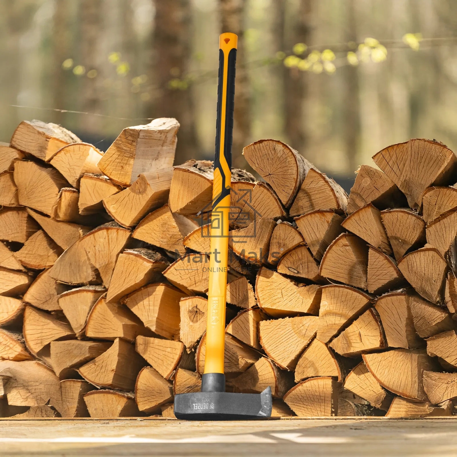 Колун-кувалда Denzel 3000 г, кованая, фибергласовая рукоятка c TPR покрытием, 880 мм