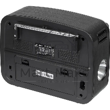 радиоприемник Ritmix RPR-065 серый Портативный трехдиапазонный радиоприемник FM / AM / SW, функция MP3-плеера (читает файлы с microSD/SD/USB носителей), яркий встроенный фонарь, питание от встроенного аккумулятора, от сети 220В, от батареек типа D (2 штуки, в комплект не входят), телескопическая антенна 360° для уверенного приема, AUX IN.