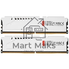 Оперативная память Kingston Fury Beast, DDR5, 64Gb (2x32 GB), 5600 MHz, CL36, DIMM, радиатор, белый
