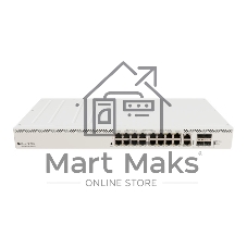Коммутатор MikroTik CRS320-8P-8B-4S+RM Cloud Router Switch with dual-core 800 MHz CPU, 256 MB RAM, 98DX226S switch chip, 17 x Gigabit Eth ports (8 x 802.3af/at, 8 x 802.3bt PoE-out), 4 x 10G SFP+ ports, RouterOS L5, 1U rackmount enclosure, 600W PSU