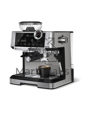 Кофеварка рожковая BQ CM5002 серебристый/черный, исп. кофе - зерновой/молотый, 2,8 л, 2400 Вт, 19 бар