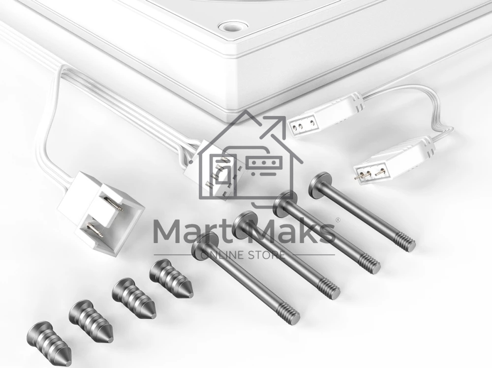 Вентилятор для корпуса ID-COOLING AS-140-ARGB-W белый, 140 мм, 1800 об/мин, 24.9 дБ, 4 pin