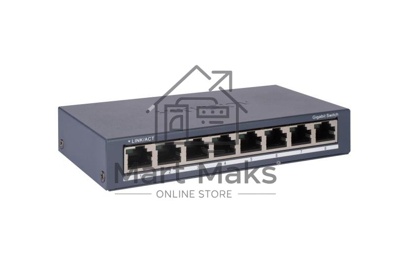 Коммутатор Hikvision DS-3E0508-O(O-STD), 8×1 Гбит/с, неуправляемый