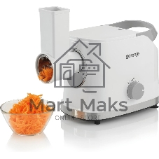 Мясорубка электрическая Gorenje MG1802SJW белый, 1800 Вт, 2.1 кг/мин, реверс, защита от перегрузки, насадки - 4