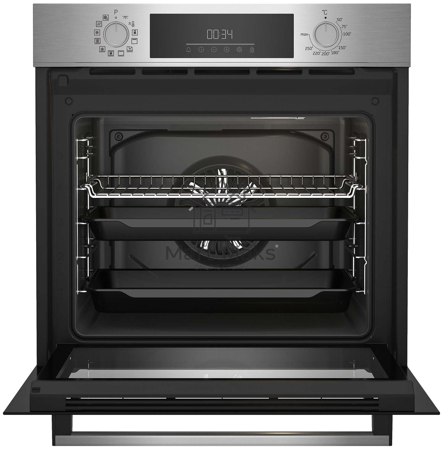 Духовой шкаф электрический Beko BBIM12301X нержавеющая сталь/черный