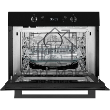 Духовой шкаф компактный с СВЧ встраиваемый Weissgauff OE 449 PDB Black Edition черный