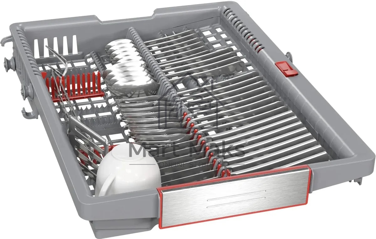 Встраиваемая посудомоечная машина Bosch SPV6ZMX17E, серебристый, 44.8 см, 10 компл., 43 дБ, класс A+++