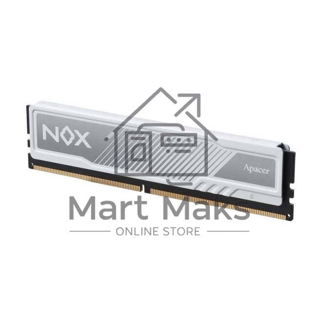 Оперативная память Apacer Nox, DDR4, 8GB (1x8 GB), 3200 MHz, CL16, DIMM, радиатор, белый