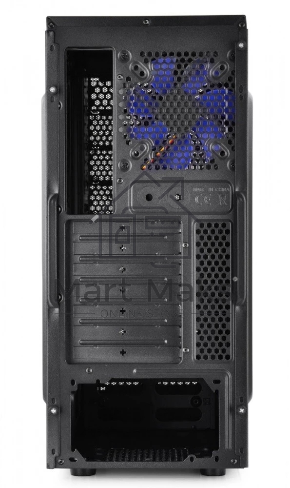 Компьютерный корпус Deepcool TESSERACT BF (DP-CCATX-TSRBFBK), без БП, черно-синий, ATX, видеокарта до 310мм, высота кулера для процессора до 165мм, 7 слотов расширения, 2 отсека 5.25