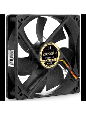 Вентилятор для корпуса ExeGate ExtraSilent ES12025S3P черный, 120 мм, 1300 об/мин, 22 дБ, 3 pin