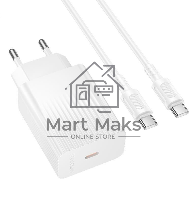 Сетевое зарядное устройство BOROFONE (6941991122866) BAS75Aaa 1Type-C 3.0A PD30W для Type-C Type-C White