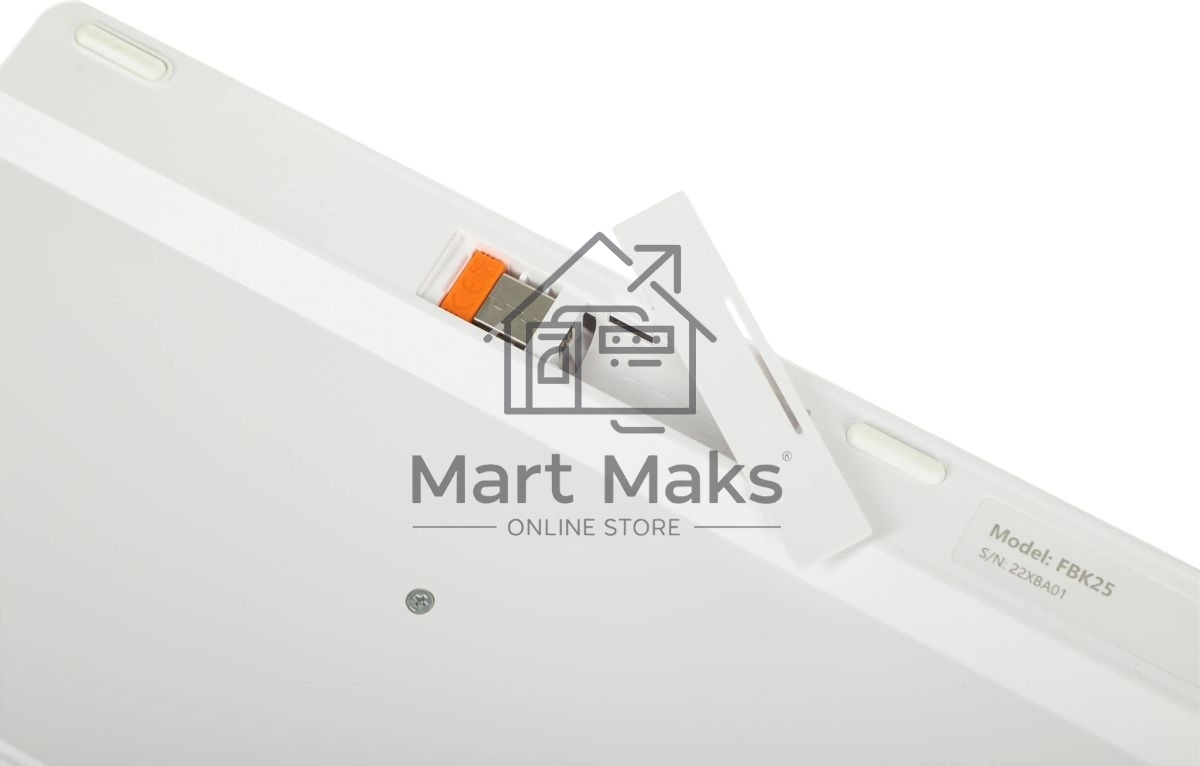 Клавиатура беспроводная A4Tech Fstyler FBK25, USB, Bluetooth/Радиоканал, белый/серый