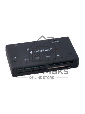 Кард-ридер Gembird FD2-MSD-4/черный/SD/TF/MicroSD/XD/MS/M2/CF/USB 2.0/пластик