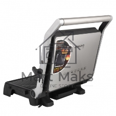 Электрический пресс-гриль Endever Grillmaster 225, серебристый/черный, 2300 Вт, терморегулятор, размер пов-ти 28х17 см