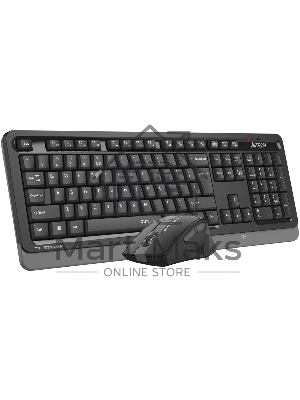 Комплект клавиатура+мышь A4Tech FStyler FGS1035Q беспроводной, USB, 2000 DPI, чёрный/серый