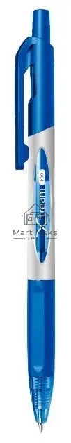 Ручка шариковая автоматическая Deli X-tream EQ11-BL синий мет./синий, d=0.7мм, синие чернила, резиновая манжета