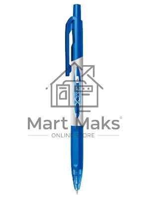 Ручка шариковая автоматическая Deli X-tream EQ11-BL синий мет./синий, d=0.7мм, синие чернила, резиновая манжета