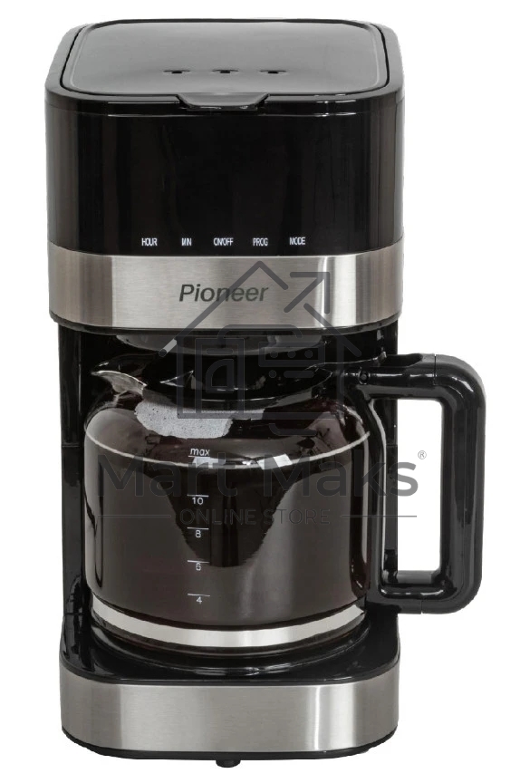 Кофеварка капельная Pioneer CM052D серебристый/черный, исп. кофе - молотый, 1.5 л, 900 Вт