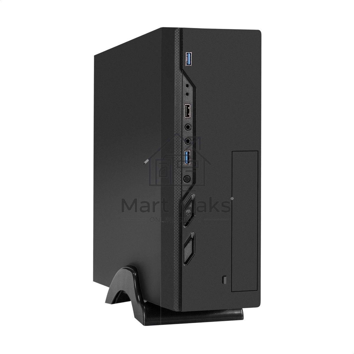 Компьютерный корпус Desktop ExeGate MI-208U2-M400 (mini-ITX/mATX, БП M400 с вент. 8см, 1хUSB+2хUSB 3.0, аудио, черный)