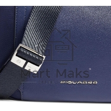 Сумка женская Piquadro Lyra BD6657W92T/BLU темно-синяя нейлон/натур.кожа