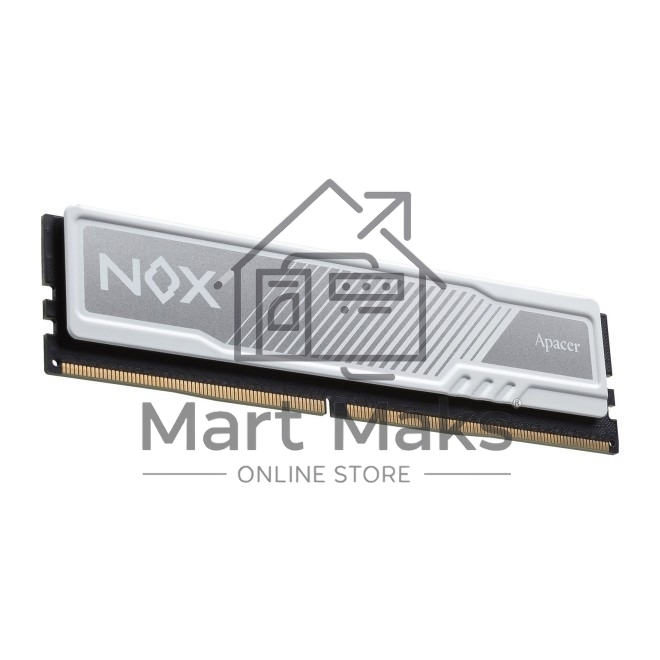 Оперативная память Apacer Nox, DDR4, 8GB (1x8 GB), 3200 MHz, CL16, DIMM, радиатор, белый