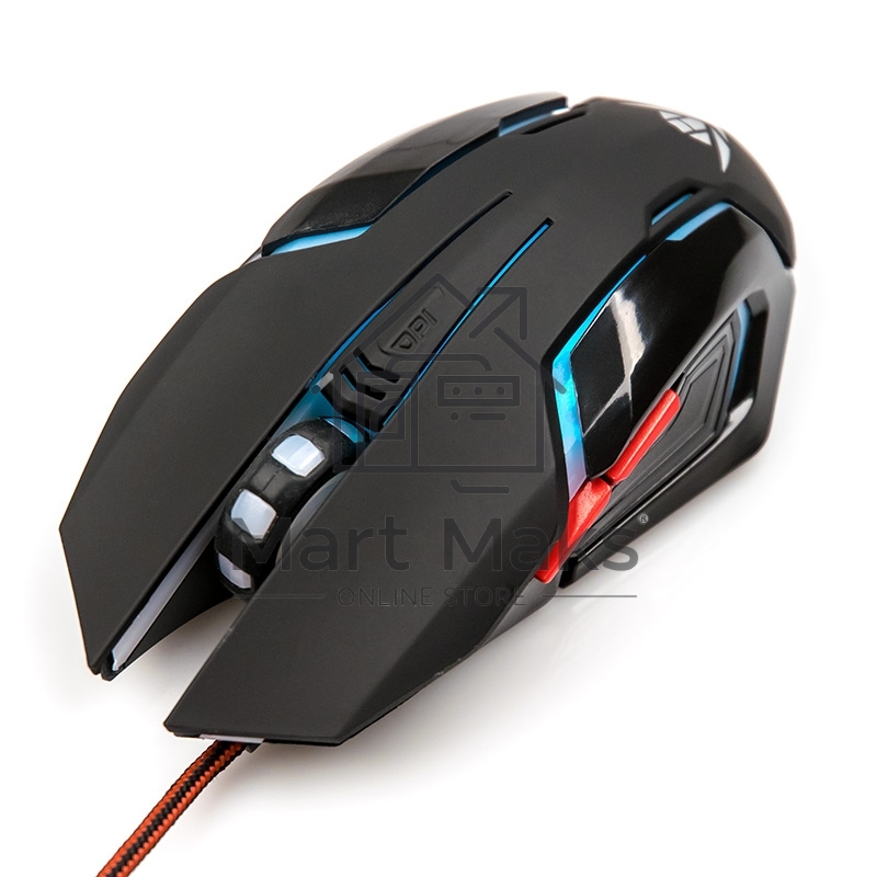 Мышь проводная Nakatomi MOG-20U черный, 2400 dpi, USB, кнопки - 6