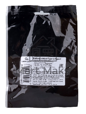 Кабель USB2.0 Cablexpert CC-USB2-CMCM-60-1.8M-W, Type-C/Type-C, 3A, 60Вт, PD/QC3.0, медь, 1.8м, белый, пакет