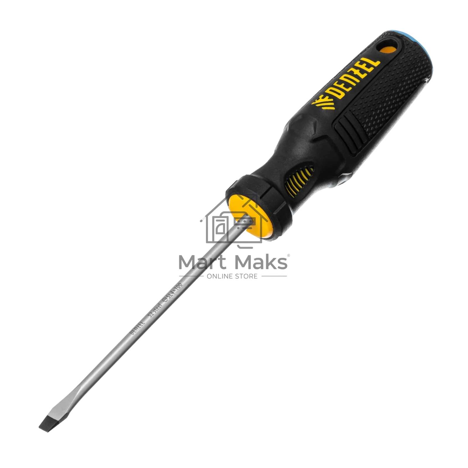 Отвертка Denzel SL4х100 мм, S2, 3к рукоятка