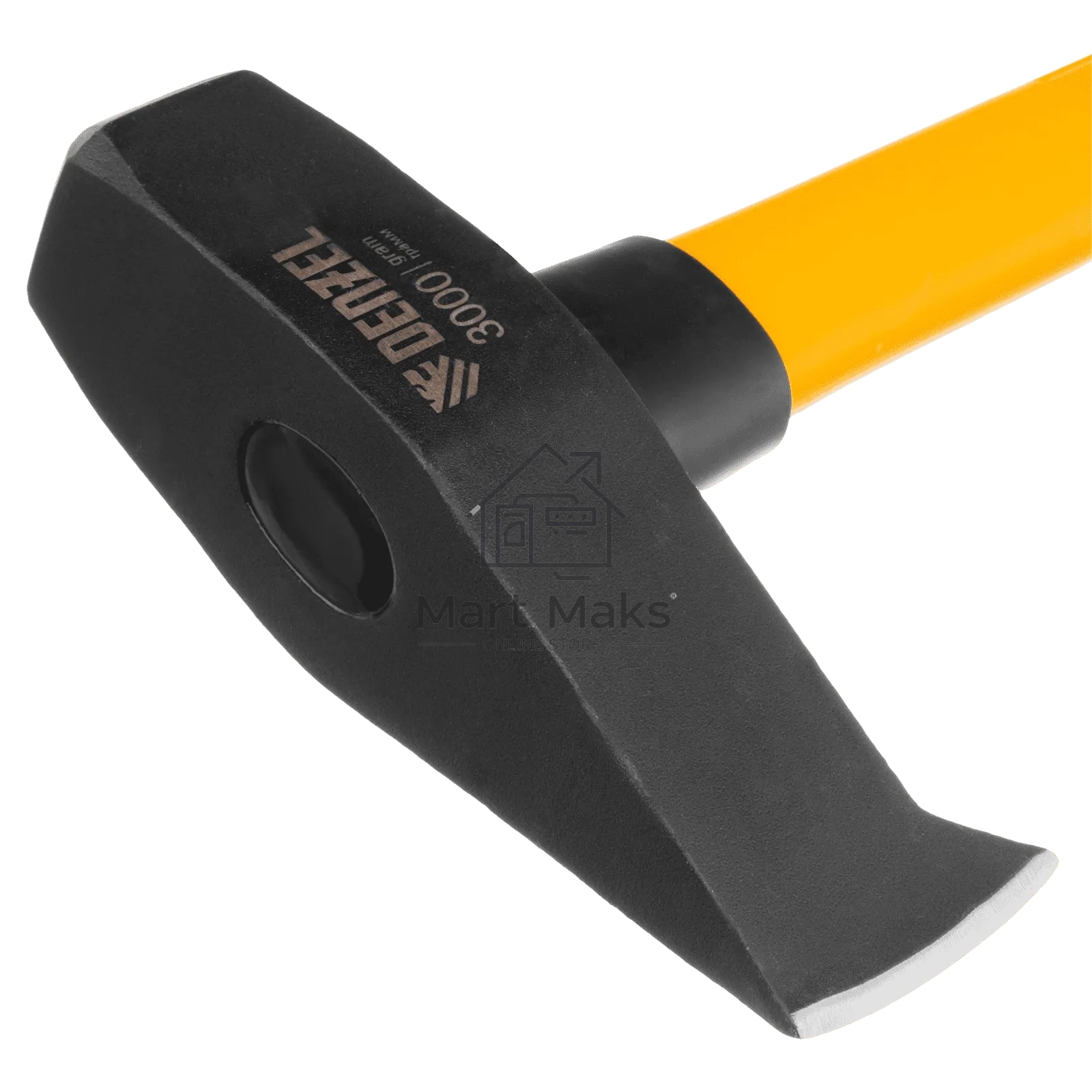 Колун-кувалда Denzel 3000 г, кованая, фибергласовая рукоятка c TPR покрытием, 880 мм