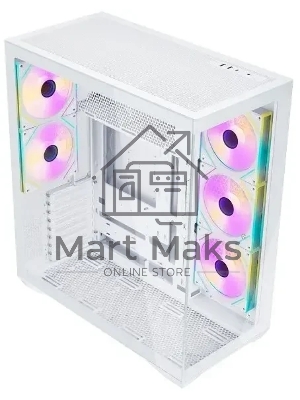 Корпус ATX Eurocase M4801 white, без БП, закаленное стекло 2 стороны