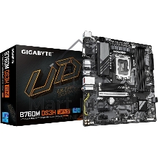 Материнская плата Gigabyte B760M DS3H GEN5, LGA 1700, Intel B760, 4xDDR5, 4xSATA, 2xM.2, 1xPCIe 5.0 x16, 2xPCIe 3.0 x1, 1xVGA, 1xHDMI, 2xDP, 1x2.5Gb LAN, 1xUSB-C 10Gbps, 3xUSB-A 5Gbps, 2xUSB-A 2.0, 1xPS/2, 3x3.5 мм, 7.1, mATX