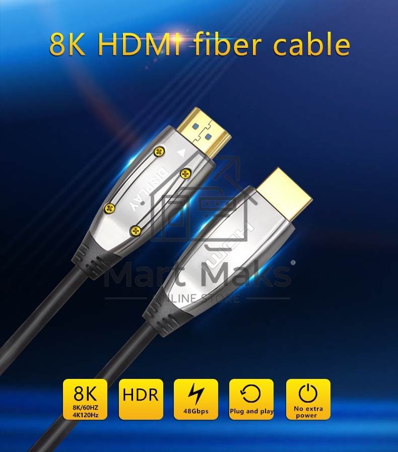 Активный оптический кабель HDMI 19M/M,ver. 2.1, 8K@60 Hz 30m Telecom <TCG2120-30M>