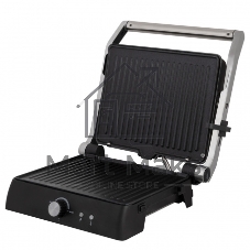 Электрический пресс-гриль Endever Grillmaster 225, серебристый/черный, 2300 Вт, терморегулятор, размер пов-ти 28х17 см