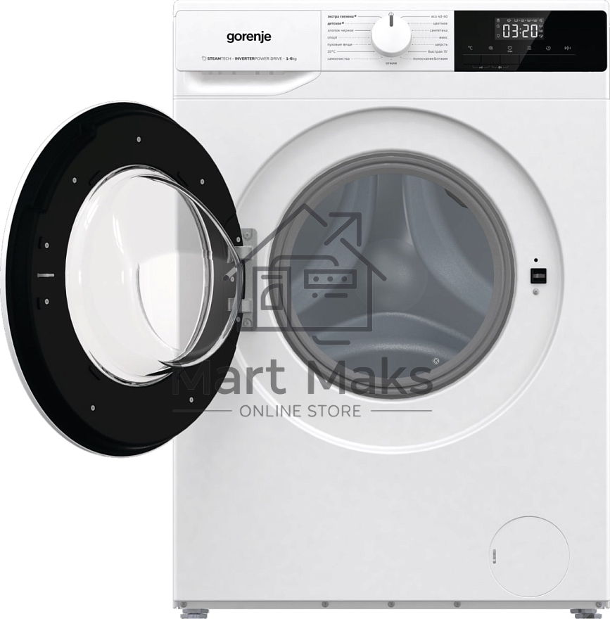Стиральная машина Gorenje W1NHPI60SCS белый, загрузка фронтальная 6 кг, 1000 об/мин., класс: А