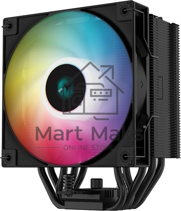 Кулер для процессора DEEPCOOL AG500 BK ARGB черный, 120 мм, алюминий/медь, 1850 об/мин, 29.4 дБ, 4 pin, 240 Вт, 155 мм
