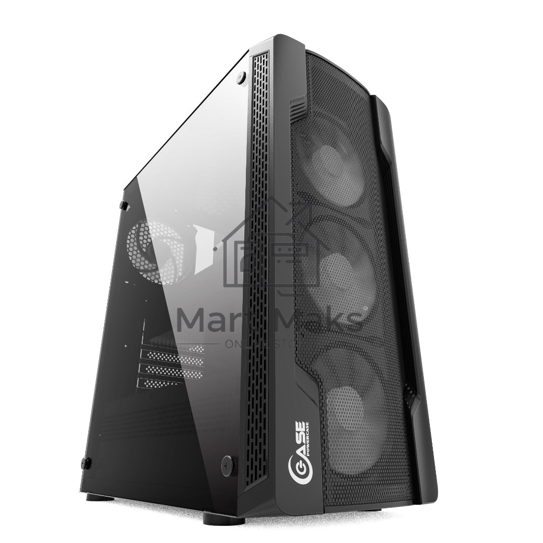 Компьютерный корпус Powercase Mistral X4 Mesh LED, Tempered Glass, 4x 120mm 5-color fan, черный, ATX (CMIXB-L4)